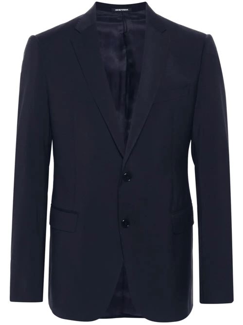 Indigo blue virgin wool jacket Emporio Armani | E31GME01504916